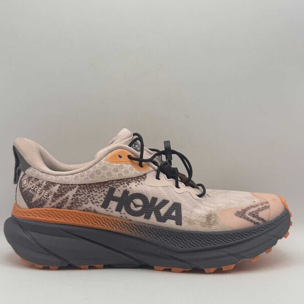 Hoka Challenger ATR 7 GTX Trail Running Shoes Womens 9B Tan Orange Waterproof